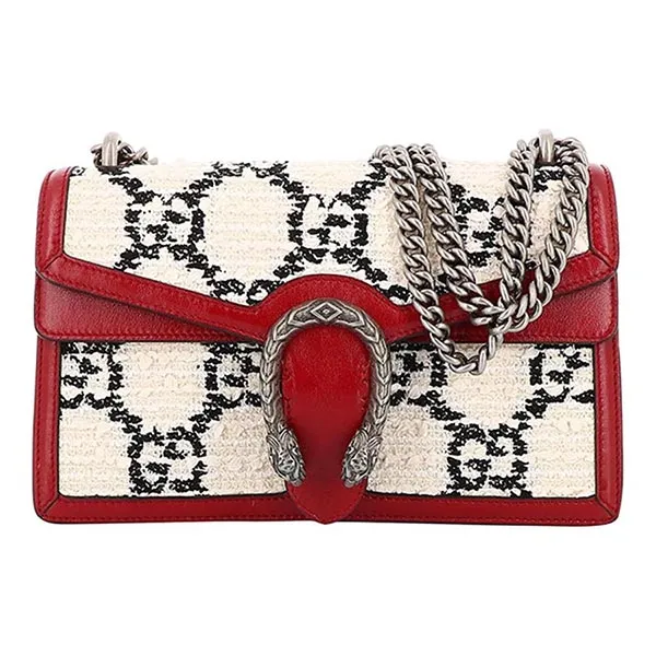 Túi Đeo Chéo Nữ Gucci Dionysus White Màu Đỏ/Trắng