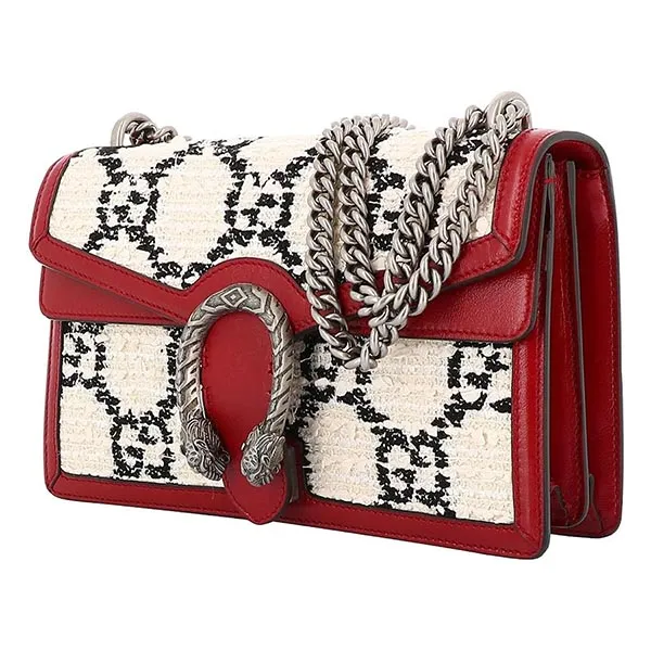 Túi Đeo Chéo Nữ Gucci Dionysus White Màu Đỏ/Trắng