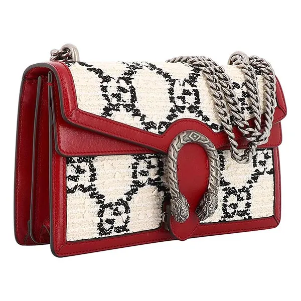 Túi Đeo Chéo Nữ Gucci Dionysus White Màu Đỏ/Trắng