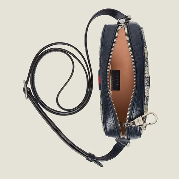 Túi Đeo Chéo Nữ Gucci Ophidia GG Mini 517350-96IWN-4076 Màu Xám/Xanh