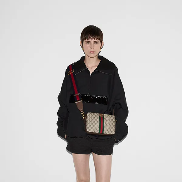 Túi Đeo Chéo Nữ Gucci Ophidia Small Crossbody Bag Beige 699439-9C2ST-8920 Màu Be Nâu