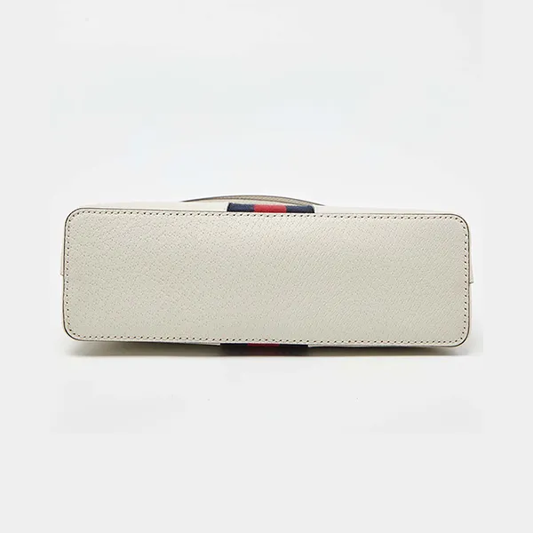 Túi Đeo Chéo Nữ Gucci White Leather Small Ophidia Web Shoulder Bag Màu Trắng