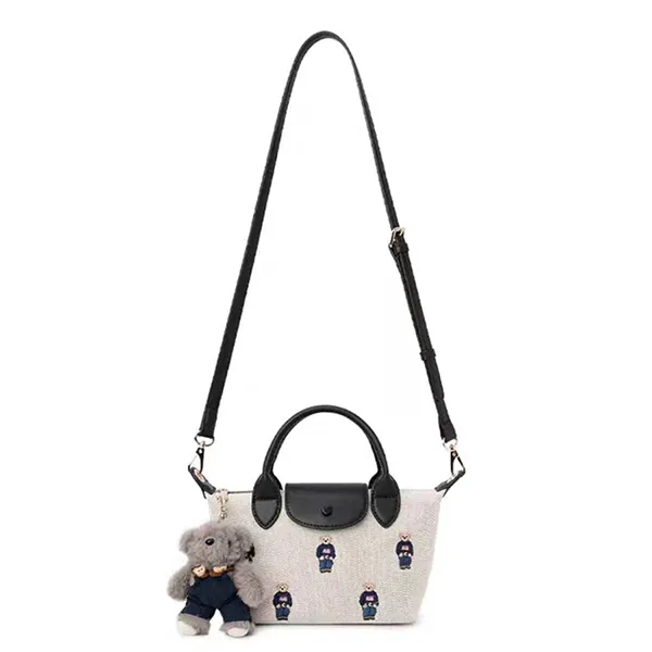 Túi Đeo Chéo Nữ Guoo Bear Bag GU1305 Màu Be/Đen Size S