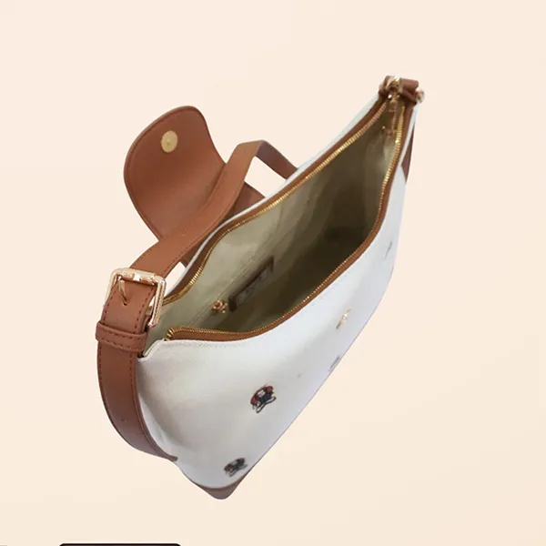 Túi Đeo Chéo Nữ Guoo Bear Bag GU1315-10040 Màu Be/Nâu