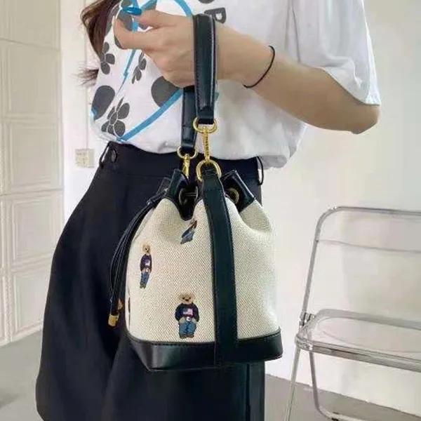Túi Đeo Chéo Nữ Guoo Bear Bag TN1713 - GU1267 Màu Be/Đen
