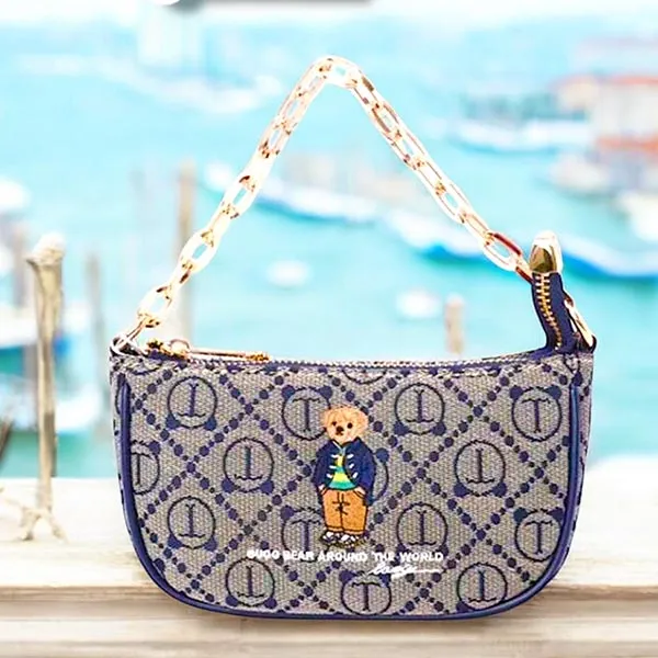 Túi Đeo Chéo Nữ Guoo Bear GO-2015-54430 Màu Xanh Xám