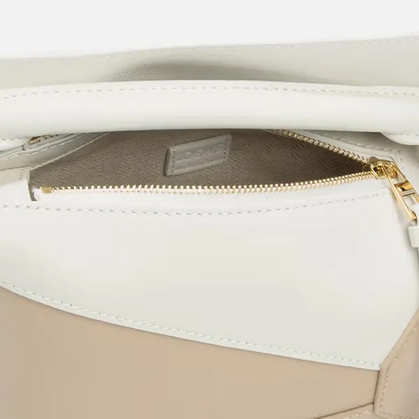 Túi Đeo Chéo Nữ Loewe Mini Puzzle Edge Bag Màu Be/Trắng