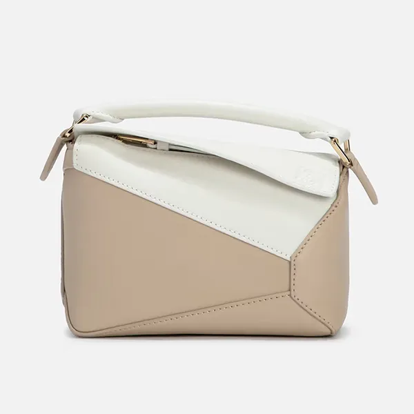 Túi Đeo Chéo Nữ Loewe Mini Puzzle Edge Bag Màu Be/Trắng