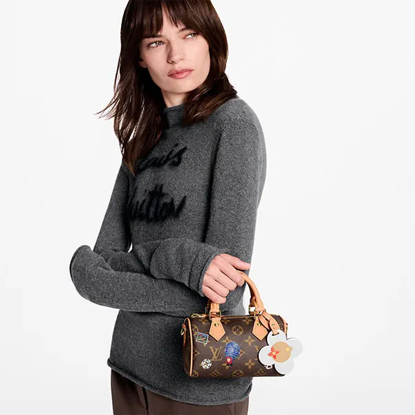 Túi Đeo Chéo Nữ Louis Vuitton LV Nano Speedy M15330 Màu Nâu