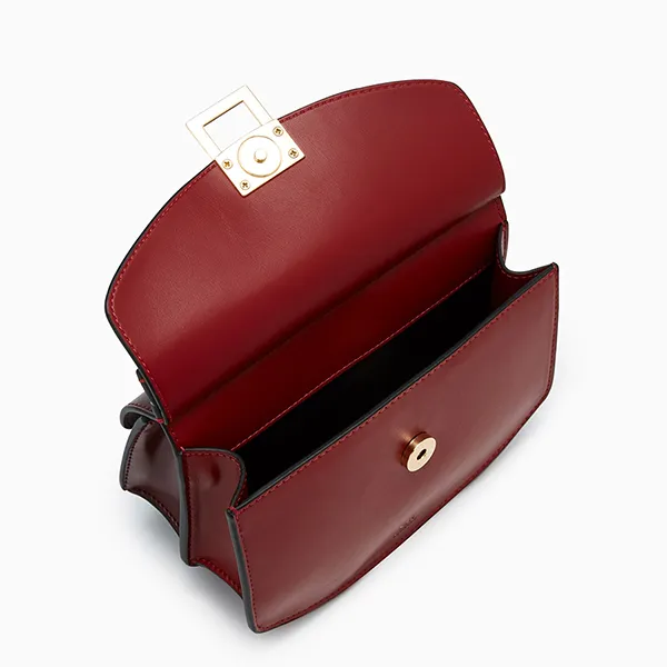 Túi Đeo Chéo Nữ Lyn Devyn Wallet - Dark Red L25FBWB026 Màu Đỏ