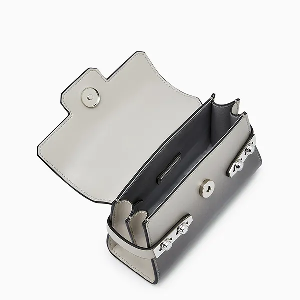 Túi Đeo Chéo Nữ Lyn Fineness Reedition Xs Crossbody Bag - Black Variation 2 L25FBWA057 Màu Đen Xám