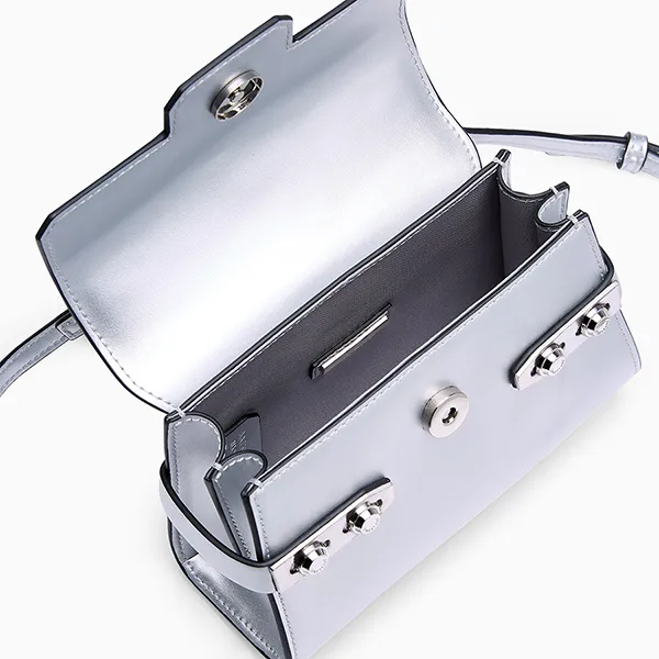 Túi Đeo Chéo Nữ Lyn Fineness Reedition Xs Crossbody Bag - Silver L25FBWA057 Màu Bạc