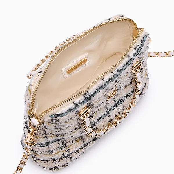 Túi Đeo Chéo Nữ Lyn Fraise Handle Crossbody Bag - Light Beige LL25FBT602 Màu Trắng Be