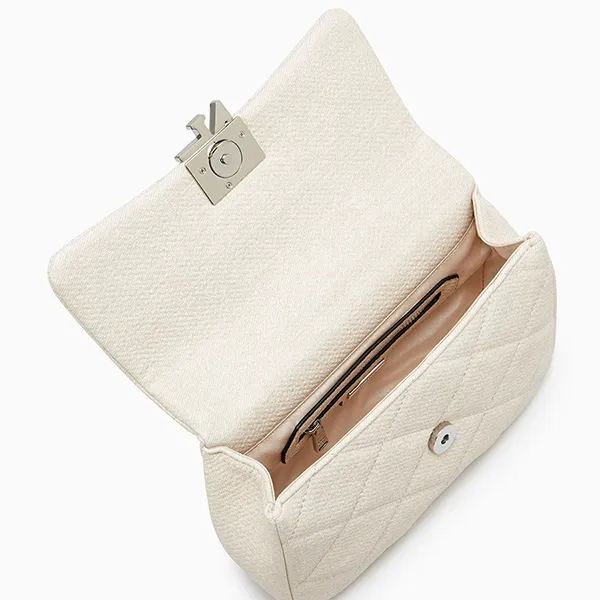 Túi Đeo Chéo Nữ Lyn Haylee M Shoulder Bag - Ivory L25FBWC022 Màu Trắng Kem
