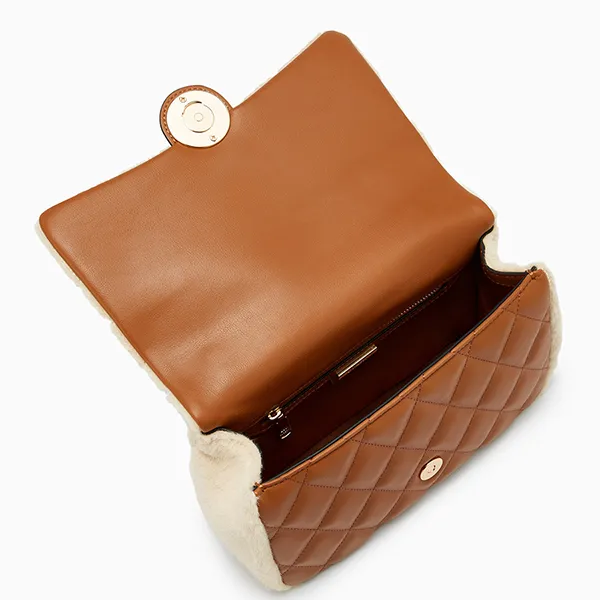 Túi Đeo Chéo Nữ Lyn Nico Fur M Crossbody Bag - Beige L25FBWA087 Màu Be