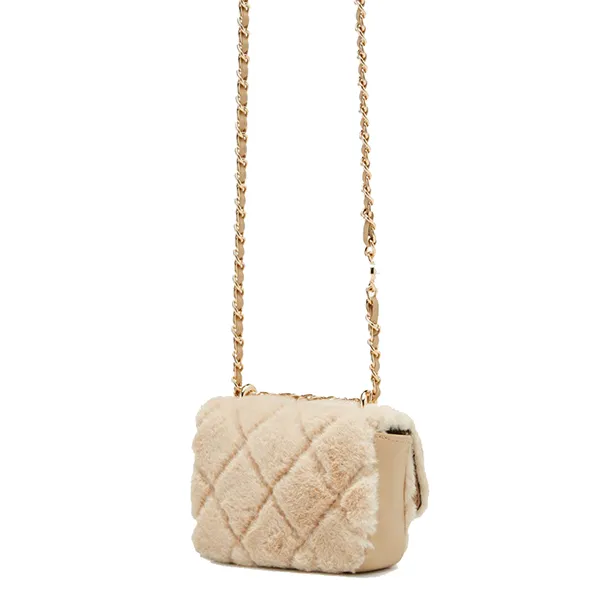 Túi Đeo Chéo Nữ Lyn Nico Fur Micro Crossbody Bag - Beige L25FBWA090 Màu Be