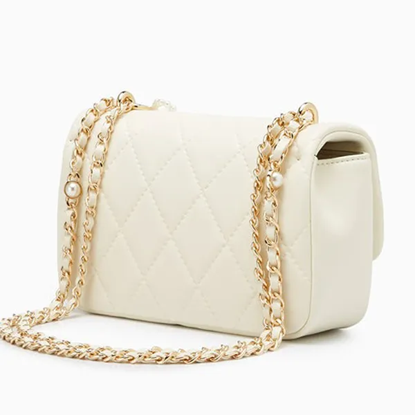 Túi Đeo Chéo Nữ Lyn Nico S Crossbody Bag - Ivory L25FBWA089 Màu Trắng Kem