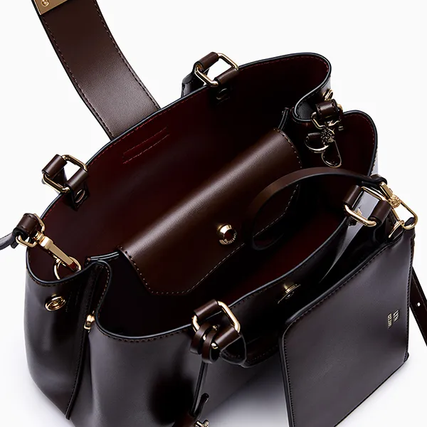 Túi Đeo Chéo Nữ Lyn Re-Edit Athen M Tote Bag - Dark Brown L26CBWA049 Màu Nâu Đậm