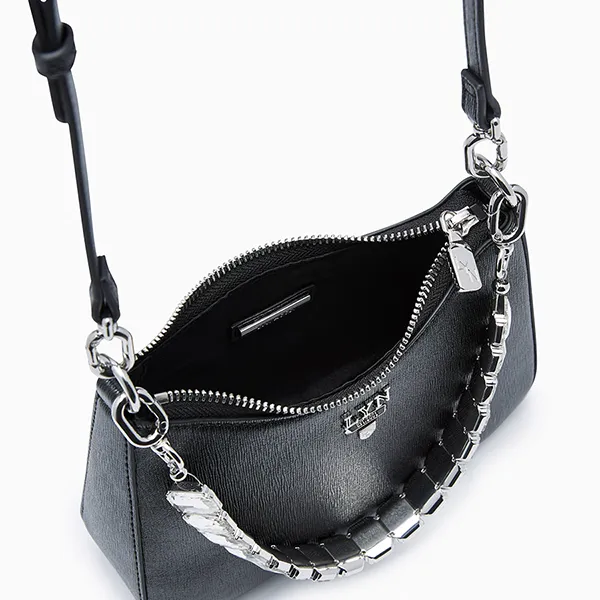 Túi Đeo Chéo Nữ Lyn Re-Edit Gastby Rosee Xs Shoulder Bag - Glitter Black L26CBWA048 Màu Đen