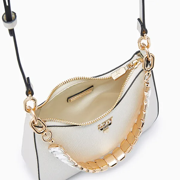 Túi Đeo Chéo Nữ Lyn Re-Edit Gastby Rosee Xs Shoulder Bag - Glitter Gold Variation 2 L26CBWA048 Màu Trắng