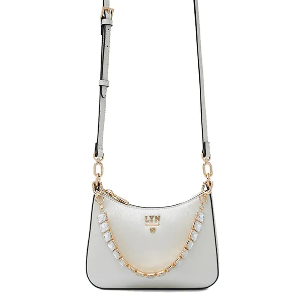 Túi Đeo Chéo Nữ Lyn Re-Edit Gastby Rosee Xs Shoulder Bag - Glitter Gold Variation 2 L26CBWA048 Màu Trắng
