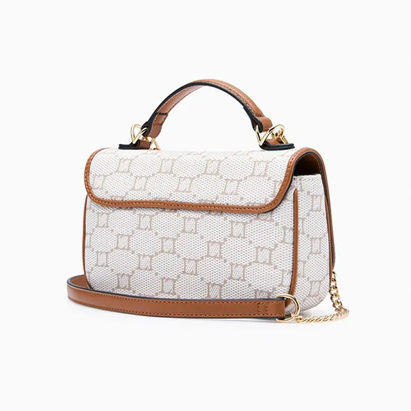 Túi Đeo Chéo Nữ Lyn Serif S Crossbody Bag - Printed Tan L26CBWA028 Màu Nâu Trắng