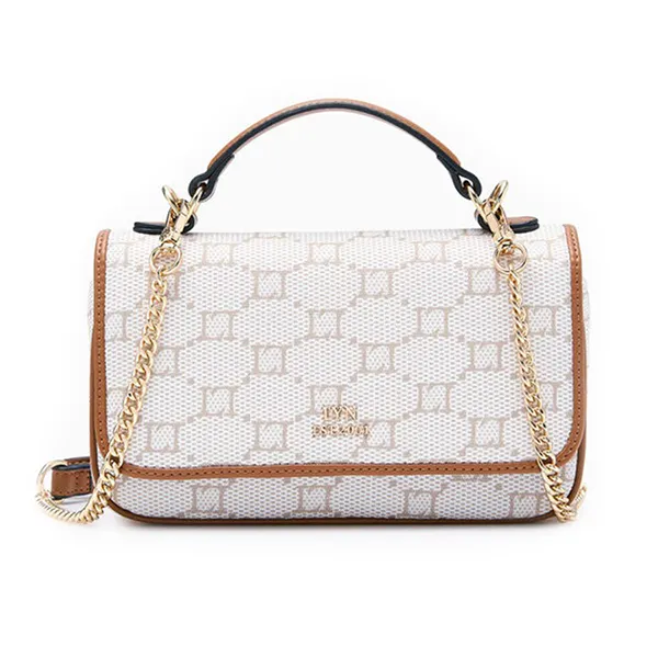 Túi Đeo Chéo Nữ Lyn Serif S Crossbody Bag - Printed Tan L26CBWA028 Màu Nâu Trắng