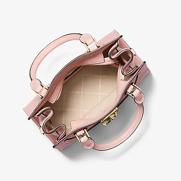 Túi Xách Nữ Michael Kors Hamilton Small Signature Logo Satchel 35S4GHMS1B Màu Hồng