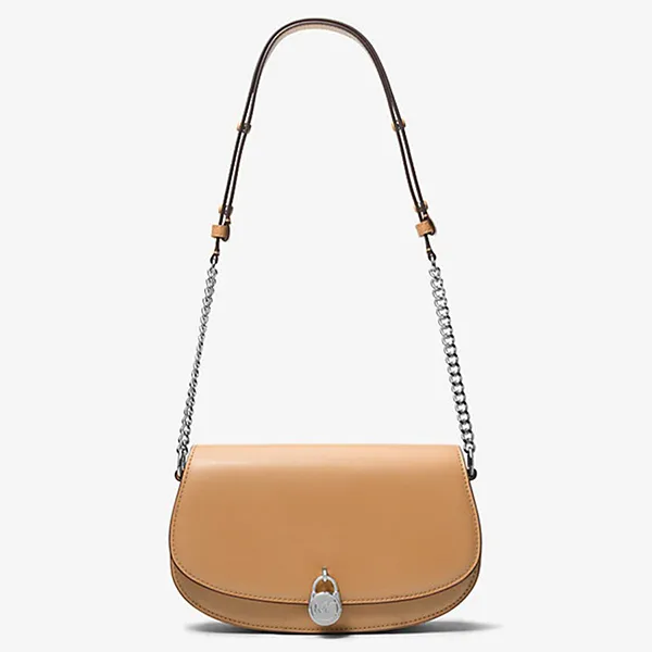 Túi Đeo Chéo Nữ Michael Kors MK Mila Medium Leather Messenger Bag 35T5SIMM8L Màu Nâu