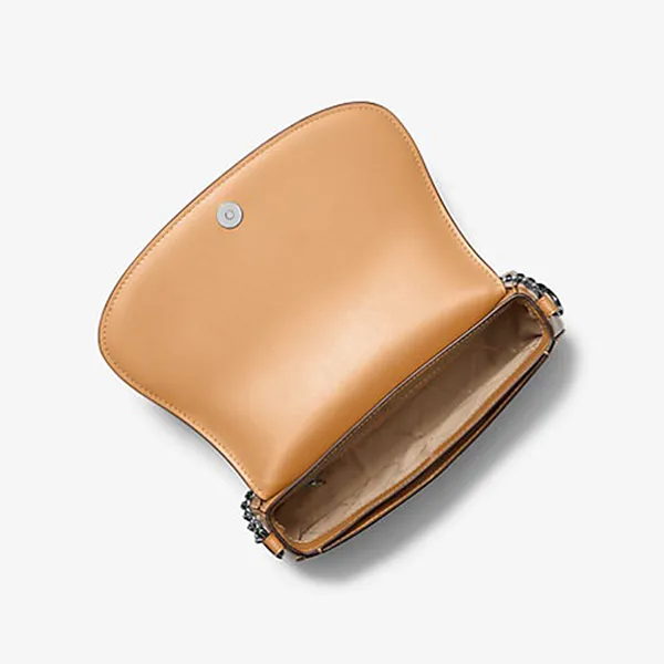 Túi Đeo Chéo Nữ Michael Kors MK Mila Medium Leather Messenger Bag 35T5SIMM8L Màu Nâu