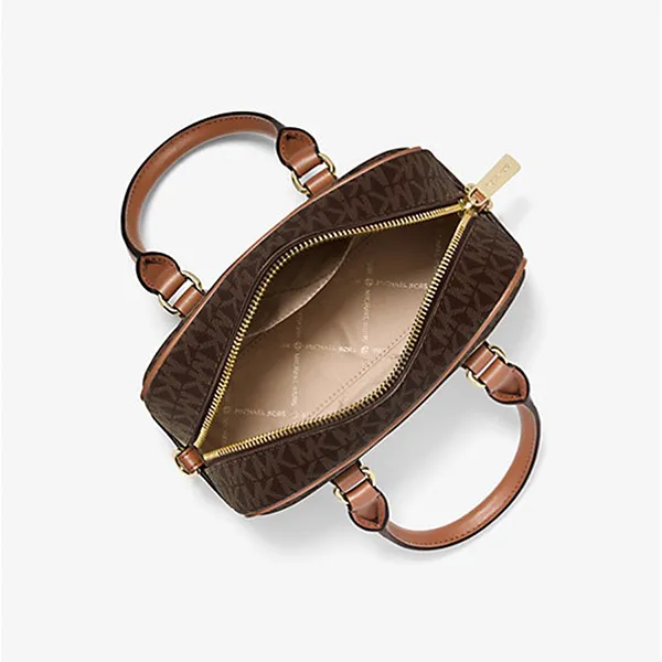 Túi Đeo Chéo Nữ Michael Kors MK Thompson Extra-Small Signature Logo Convertible Satchel 35F5G7OC0B Màu Nâu