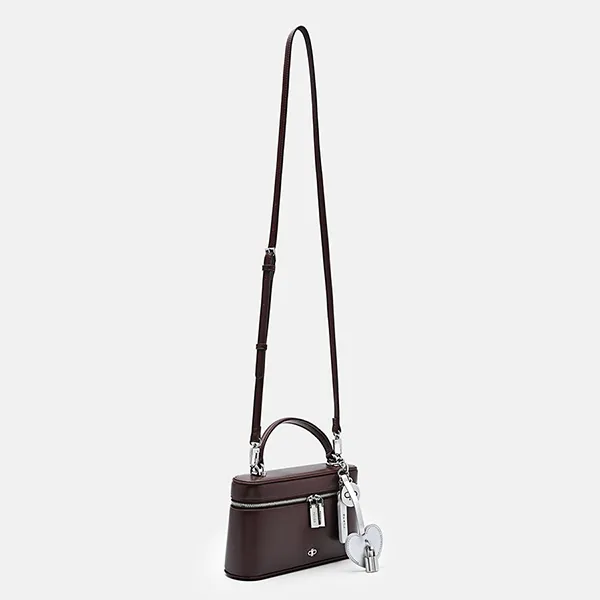 Túi Đeo Chéo Nữ Pedro Ari Leather Shoulder Bag PW2-75940008 Wine Màu Đỏ Mậ