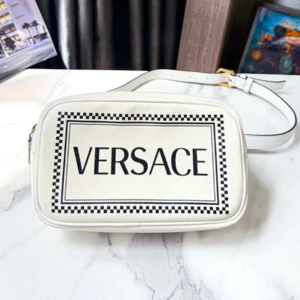 Túi Đeo Hông Unisex Versace Tribute Belt Bag Màu Trắng