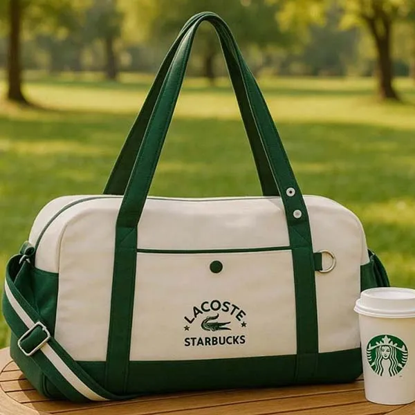 Túi Đeo Vai Lacoste x Starbucks Multiple Bag Màu Xanh Green