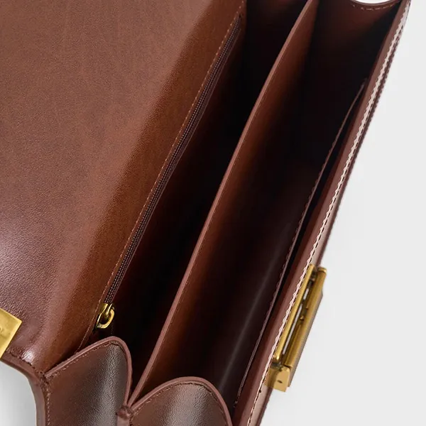 Túi Đeo Vai Nữ Charles & Keith CNK Charlot Bag Dark Brown CK2-80782444 Màu Nâu