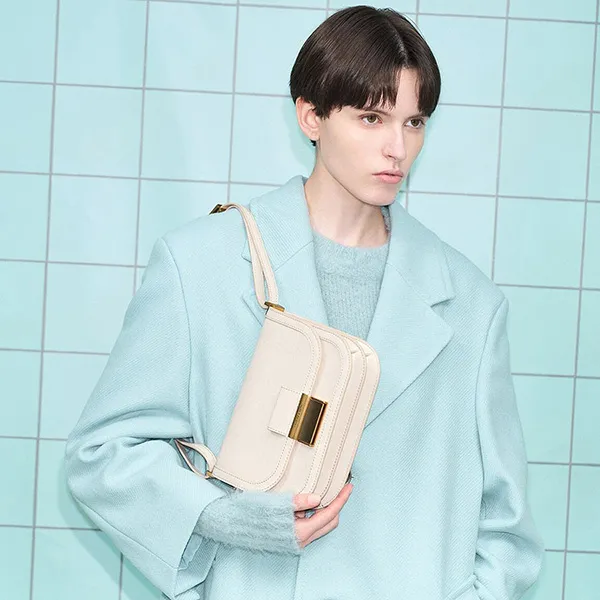Túi Đeo Vai Nữ Charles & Keith CNK Charlot Bag Oat CK2-80782444 Màu Kem