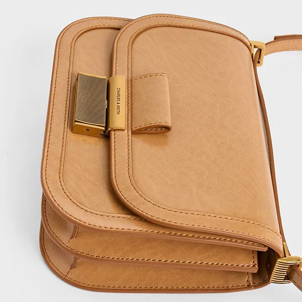 Túi Đeo Vai Nữ Charles & Keith CNK Charlot Bag Toffee CK2-80782444 Màu Be