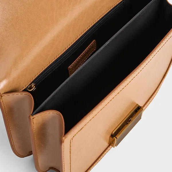 Túi Đeo Vai Nữ Charles & Keith CNK Charlot Bag Toffee CK2-80782444 Màu Be