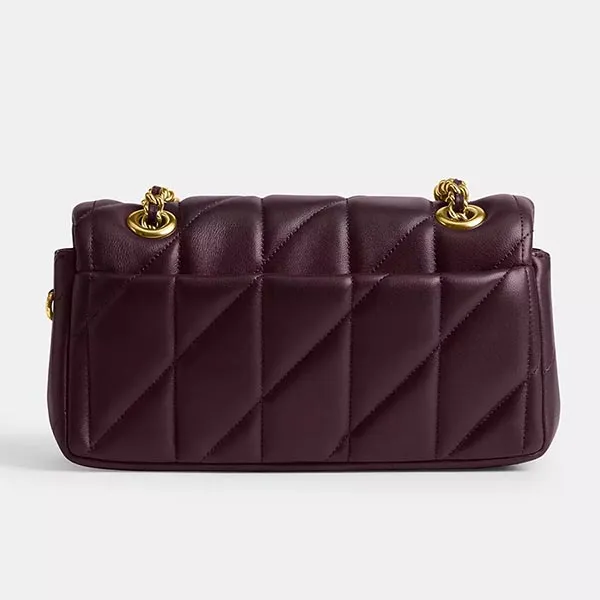 Túi Đeo Vai Nữ Coach Tabby Shoulder Bag 20 With Pillow Quilting CP149 Brass/Black Currant Màu Đỏ