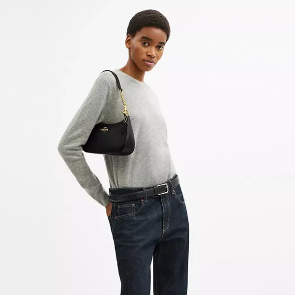 Túi Đeo Vai Nữ Coach Teri Shoulder Bag CV934 Màu Đen
