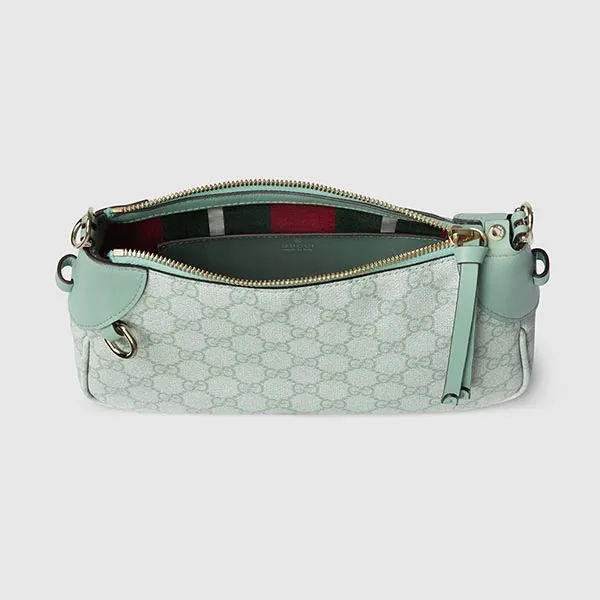 Túi Đeo Vai Nữ Gucci GG Emblem Small Shoulder Bag ‎815218 FAEAA 8460 Màu Xanh Mint