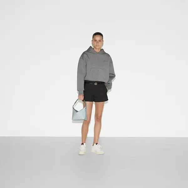 Túi Đeo Vai Nữ Gucci Ophidia GG Super Mini Shoulder Bag Màu Xanh Blue