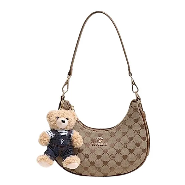 Túi Đeo Vai Nữ Guoo Bear Bag GU1123-18120 Màu Nâu