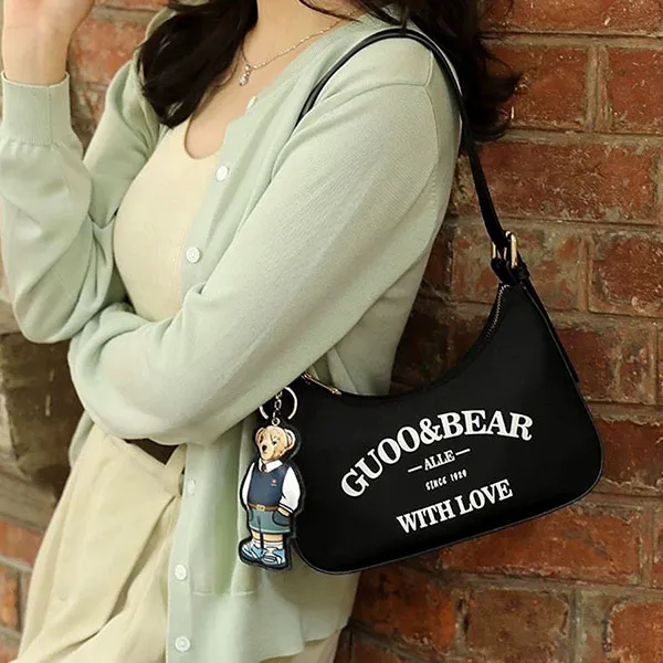 Túi Đeo Vai Nữ Guoo Bear Bag GU1138-10010 Màu Đen