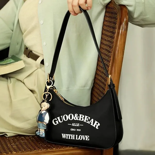 Túi Đeo Vai Nữ Guoo Bear Bag GU1138-10010 Màu Đen