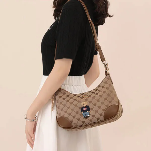 Túi Đeo Vai Nữ Guoo Bear Bag GU1220-18120 Màu Nâu