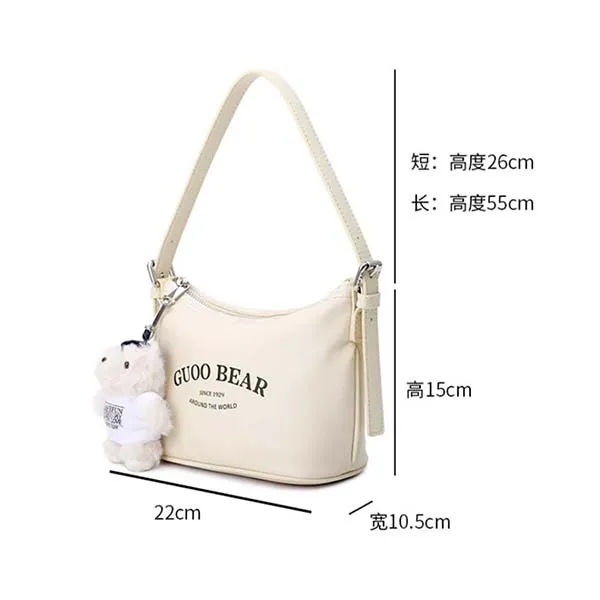 Túi Đeo Vai Nữ Guoo Bear GU1004-10040 Màu Trắng
