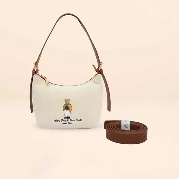 Túi Đeo Vai Nữ Guoo Bear GU1287 Màu Be