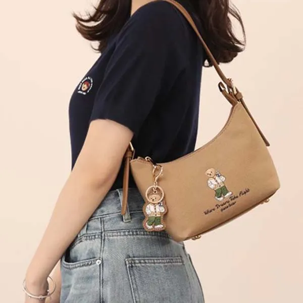 Túi Đeo Vai Nữ Guoo Bear GU1287 Màu Nâu