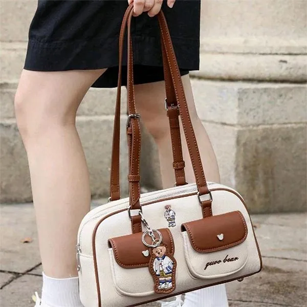 Túi Đeo Vai Nữ Guoo Bear GU1438-10040 Màu Be Nâu